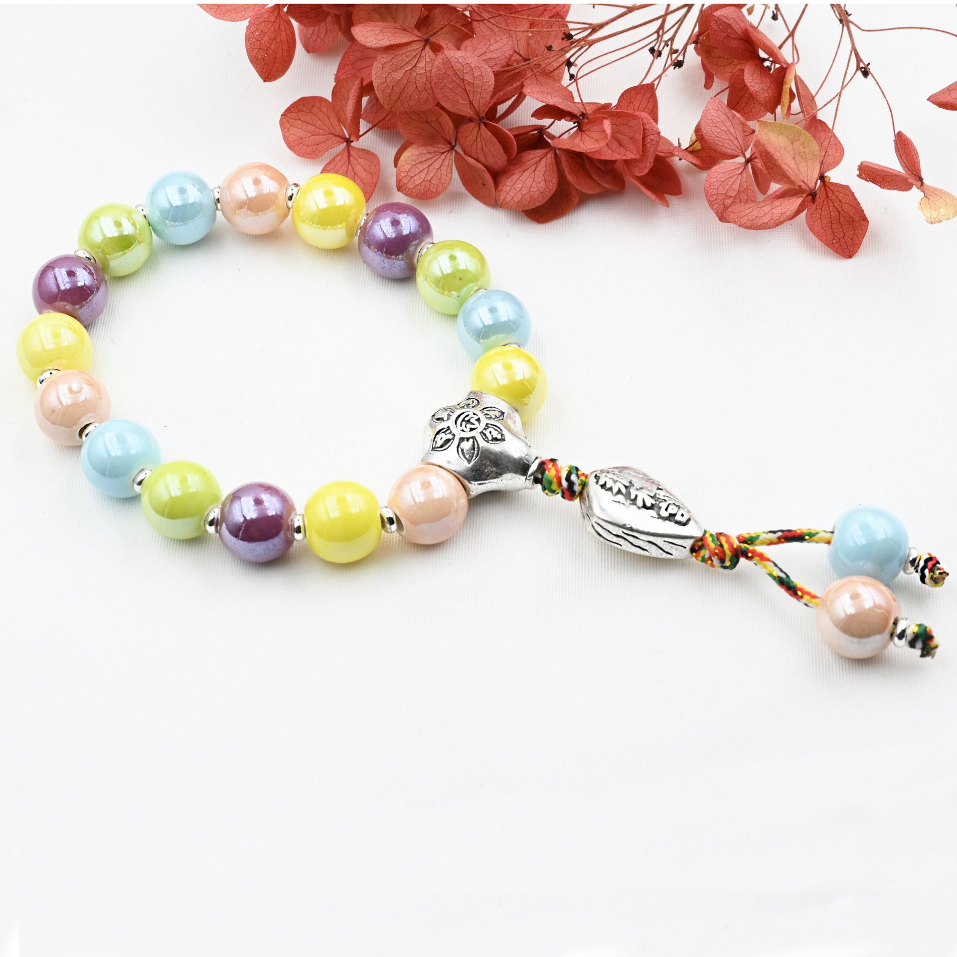 Wholesale Incense Ash Porcelain Glazed Duobao Bracelet